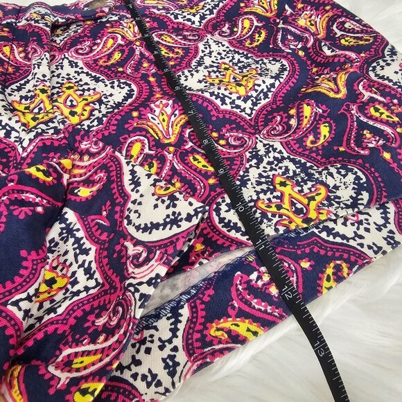 Paisley Print Stretch Shorts – by J.Crew Multicolor Summer Cotton Blend Sz 6 - Picture 8 of 8